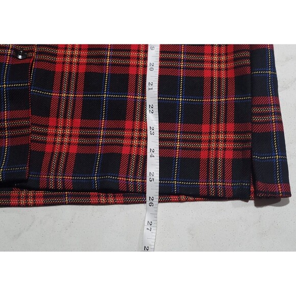 Pendleton 100% Virgin Wool Woman's Red Black Plaid Medium Vintage 90s EUC VTG - Picture 14 of 15